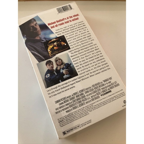 Midnight Ride (VHS, 1995) Michael Dudikoff Mark Hamill Cannon Video NEW Sealed - Picture 2 of 3
